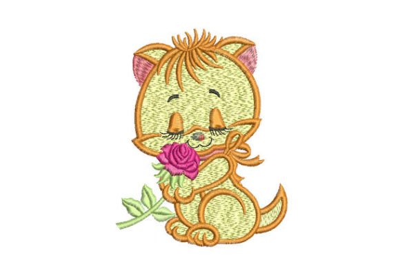 Cat in Love: A Sweet, Sellable Embroidery Design
