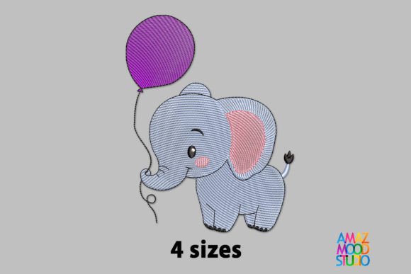 Cute Elephant with Air Ball