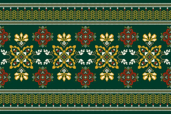 Floral Cross Stitch Seamless Pattern Review