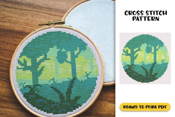 Forest Cross Stitch Pattern