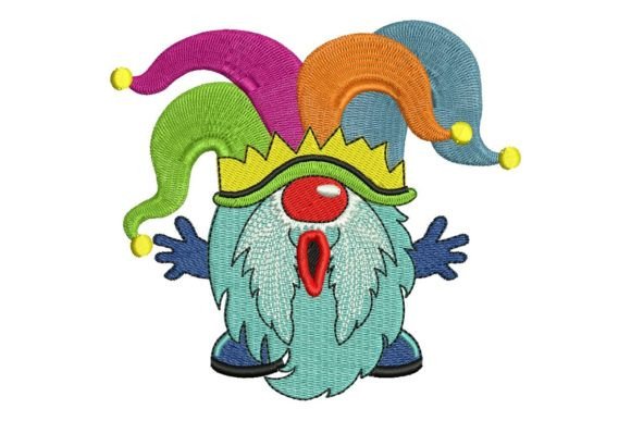 Gnome Clown: A Playful Yet Polished Embroidery Design for Small Business Branding