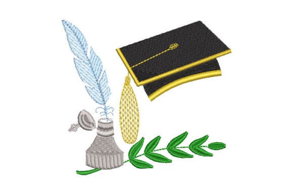 Graduation Cap with Feather