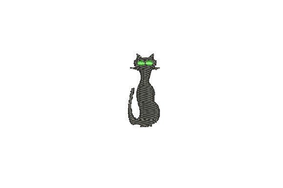 Miniature Black Cat with Big Eyes