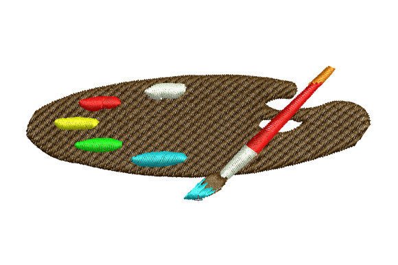 Painter’s Palette Embroidery Design