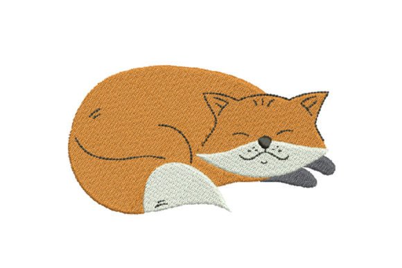 Sleeping Fox: A Calming Embroidery Design for Meaningful Gifts