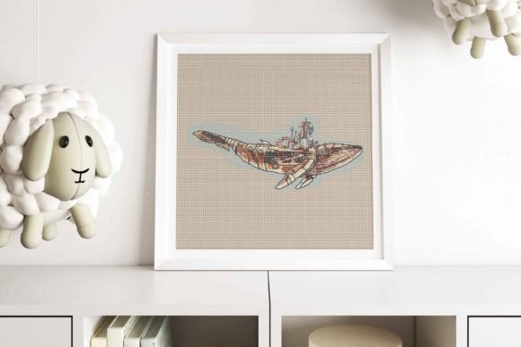 Steampunk Whale Cross Stitch Pattern PDF